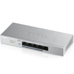 5-Port Web-managed PoE+ Gigabit Switch with a total power budget of 60 watts