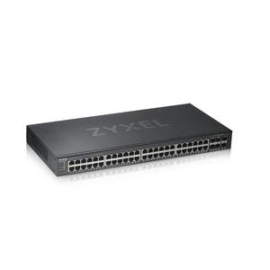 48-Port Gigabit Ethernet Smart Managed Switch with 4 Gigabit Combo Ports and 2 SFP Ports and Hybrid Cloud mode